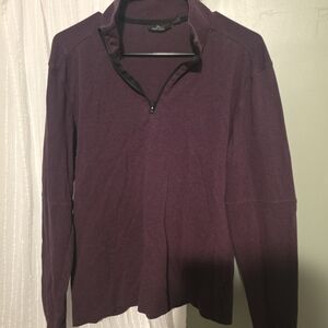 Marc Anthony Men's Deep Purple Zip-Up Sweater